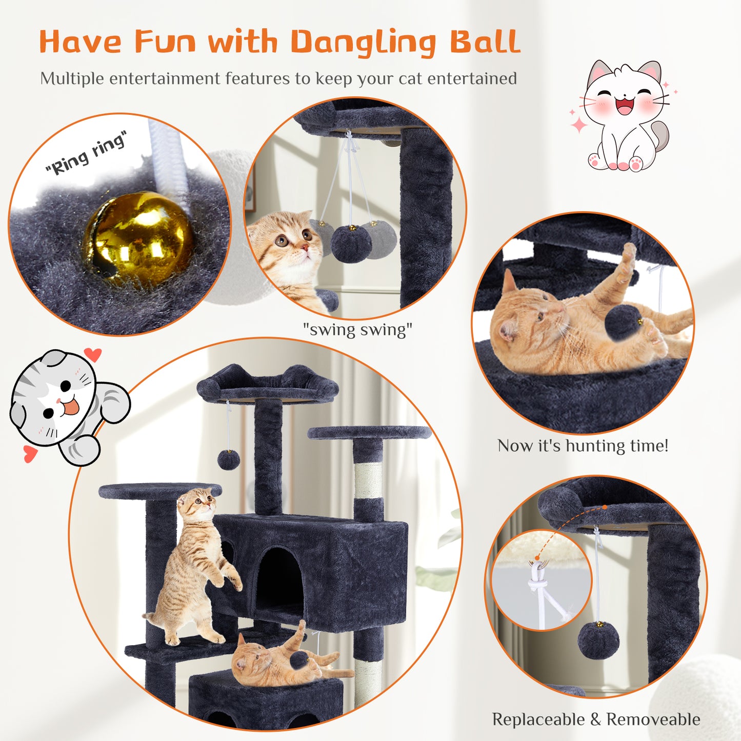 Cat Treehouse Climbing Frame