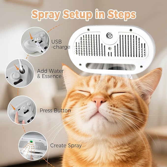 3-in-1 Pet Steam Brush