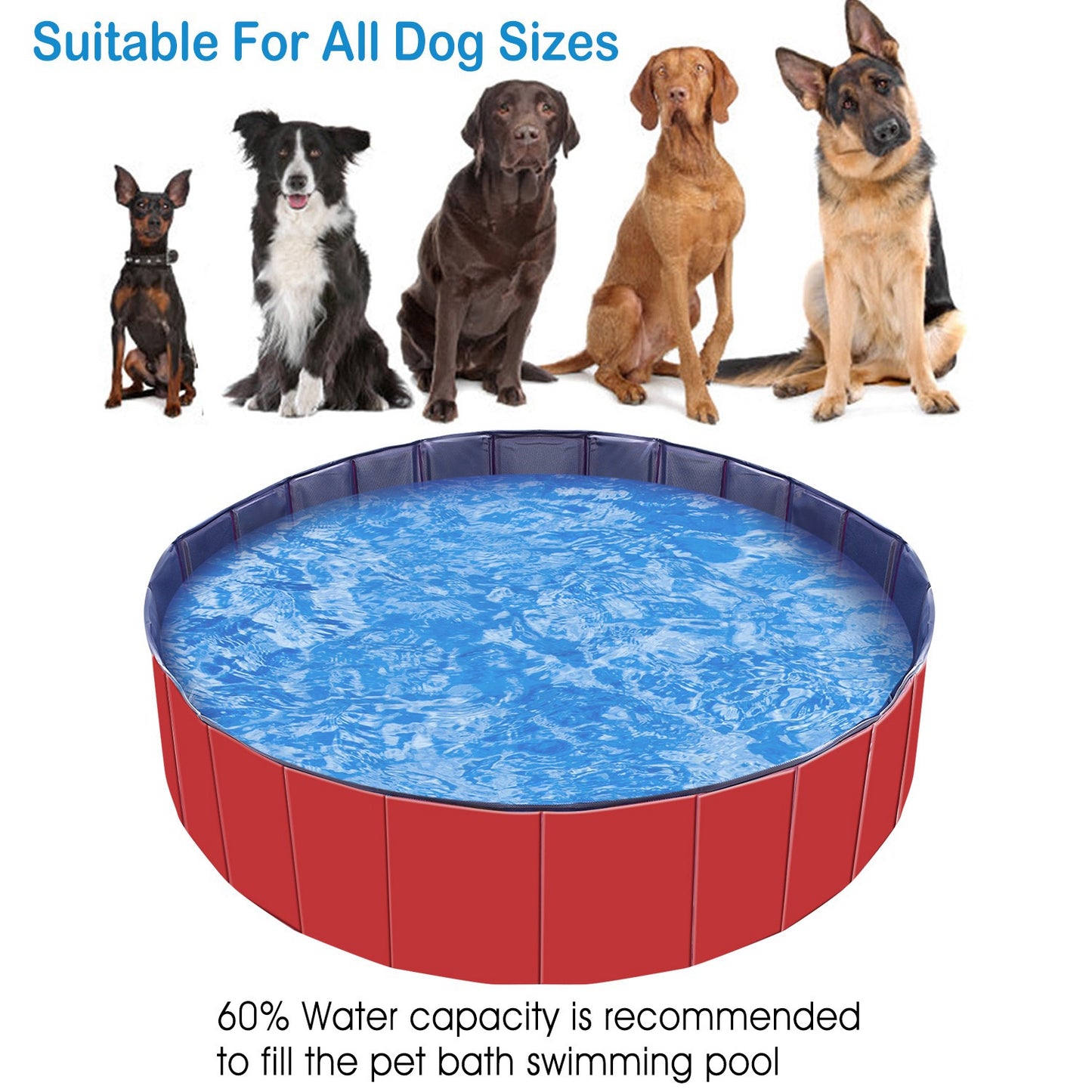 Foldable Pet Swimming Pool (63 inch)