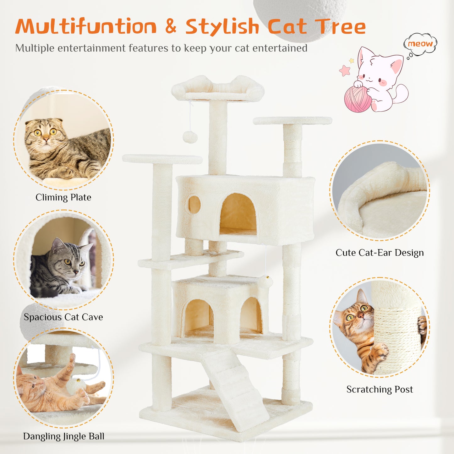 Cat Treehouse Climbing Frame