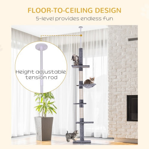 9 Foot Floor-to-Ceiling Cat Tree