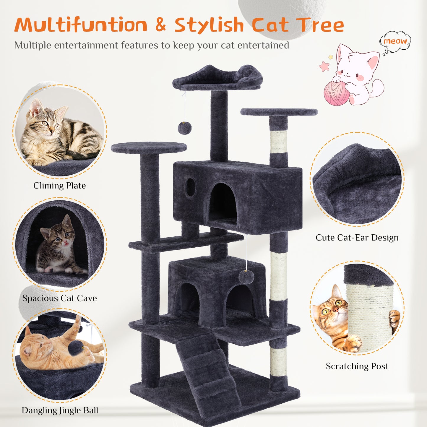 Cat Treehouse Climbing Frame